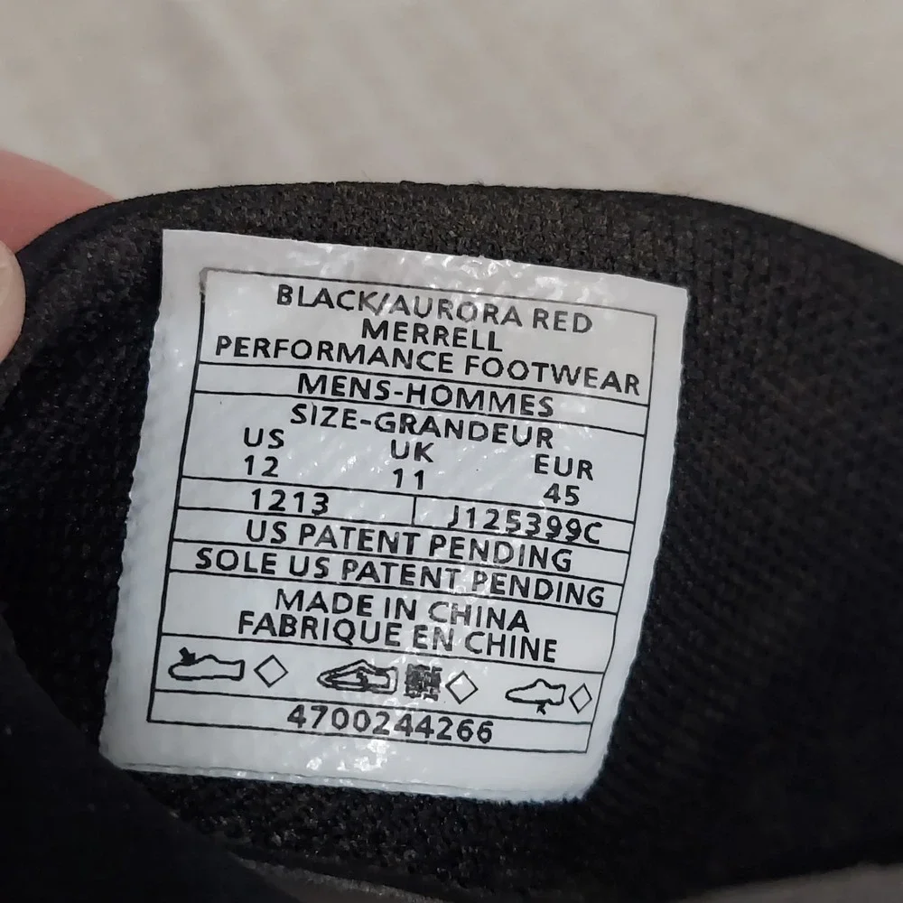 Merrell Flip Flop Sandals size 12‎ Men Black Red Gray
